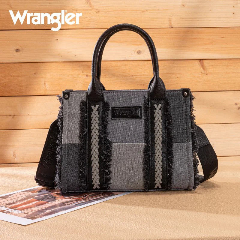 WRANGLER CANVAS FRINGE TOTE BAG