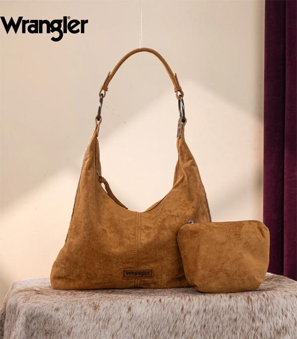 WHOLESALE WRANGLER FLORAL TOOLED HOBO SET BAG