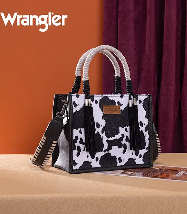 WRANGLER COW PRINT TOTE CROSSBODY BAG